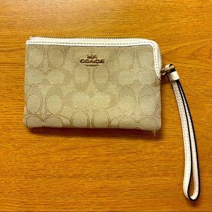 Small brown Coach wristlet
